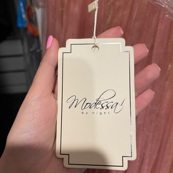 Modessa Couture Peach/Pink Prom Evening Gown  Size 6 Brand New with Tug - Picture 4 of 10